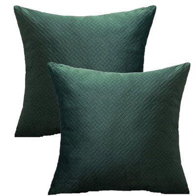 Geometric Velvet Reversible Pillow Cover