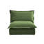 Fauteuil sans accoudoirs en chenille vert-129098682
