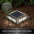 Muskoka Black Solar Powered Integrated LED Fence Post Cap 4 in. x 4 in. with Base Adapter Included