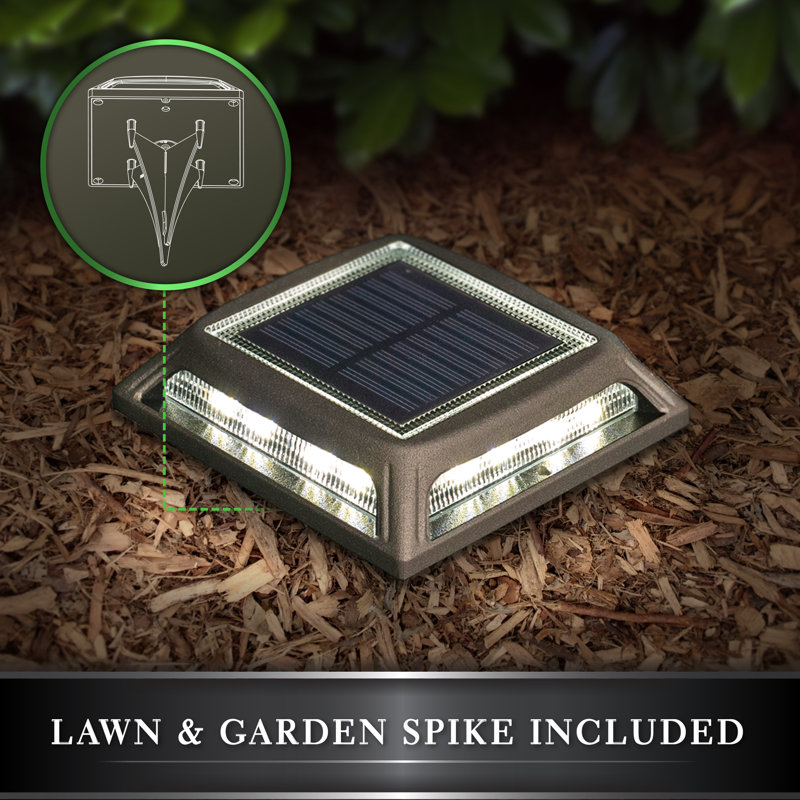 Muskoka Black Aluminum LED Solar Post Cap Light Multipack