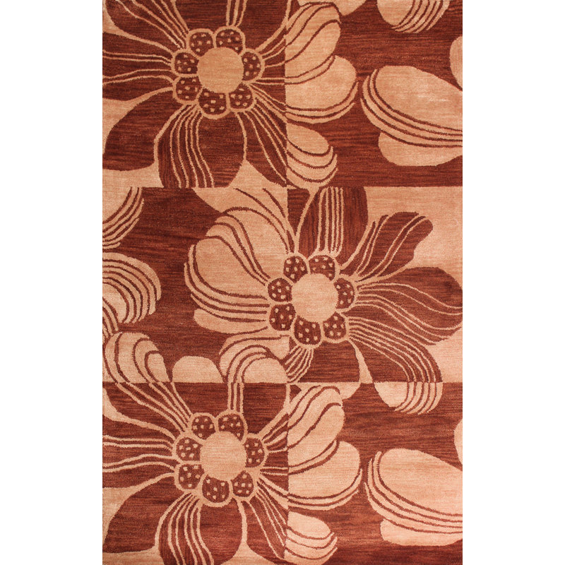 Tapis rouille en laine touffeté à la main Ilford, Rectangle 8 pi x 11 pi