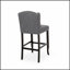 Ensemble de 2 tabourets de comptoir à oreilles capitonnés en tissu Vienna Vienna, réglables en hauteur avec repose-gaz-183930478