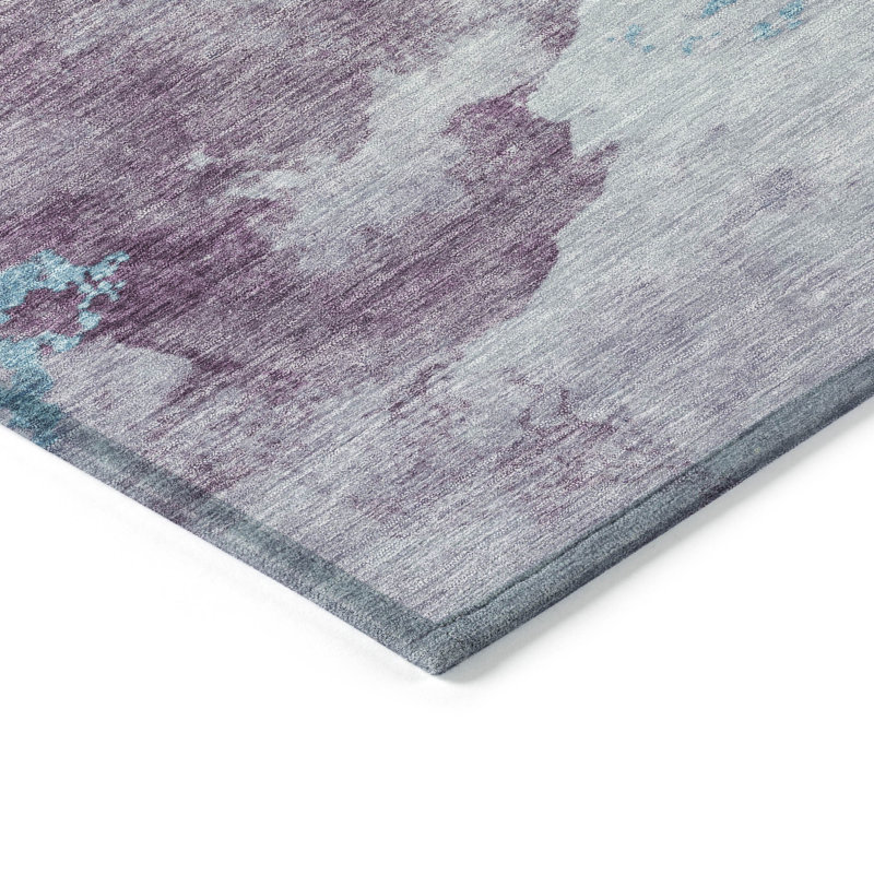 Machine Washable Indoor/Outdoor Xhevrie Lavender Rug, Rectangle 10' x 14'