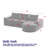 Clasien Modern Chenille Curved Boneless Sectional Sofa with Double Cushion Comfort and Neck Pillow Support-115751554