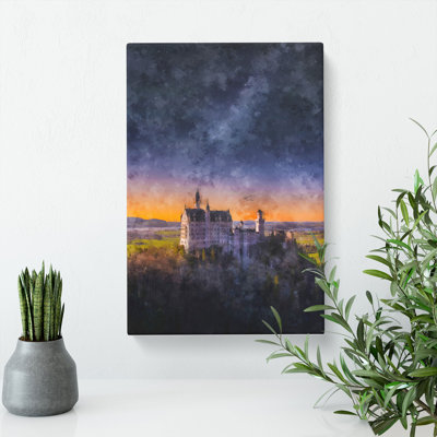 Neuschwanstein Castle At Dusk - Wrapped Canvas