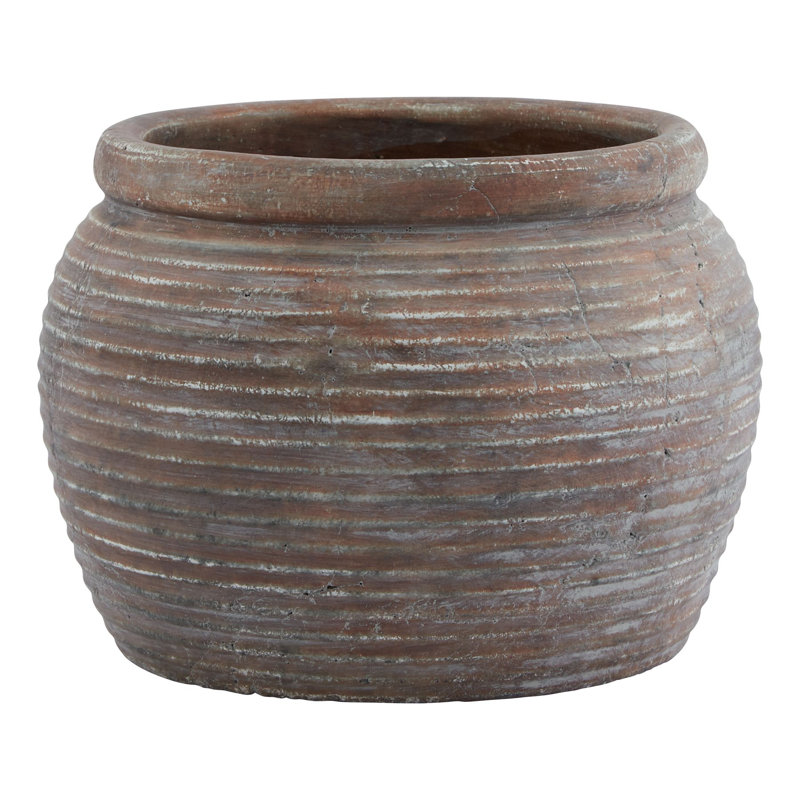 Marina Handmade Ceramic Planter, Brown, 20cm H x 28cm W x 28cm D