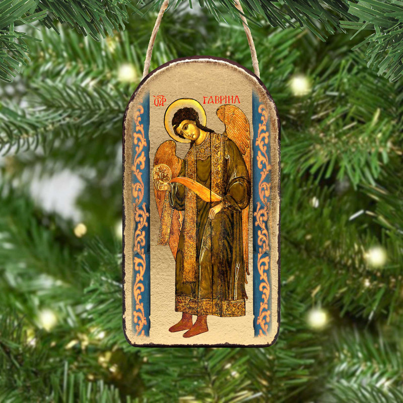 Inspirational Icon 5'' Handmade Wood Shatterproof Photo Ornament