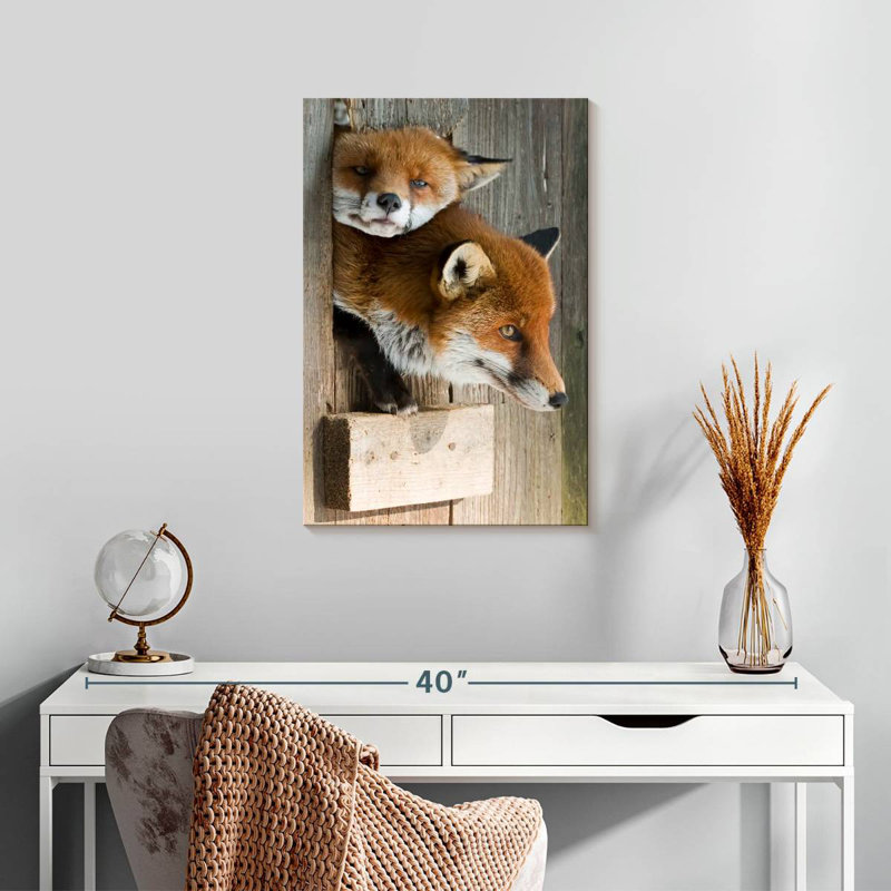 Brampt Sleepy Red Fox, 24" H x 16" W