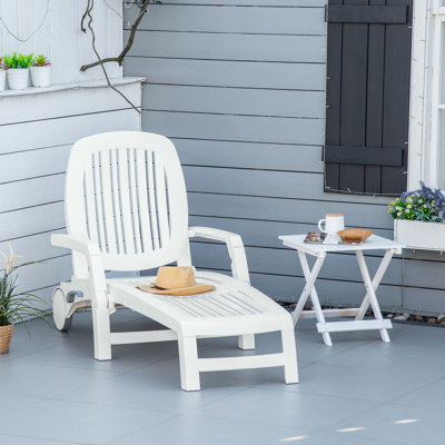 Chaise pliante avec rangement - imperméable, assemblage rapide, réglable à 5 niveaux pour patio, plage, piscine, jardin, chaise longue élégante