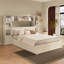 Lit plateforme avec table de chevet tout-en-un 2, tablette de rangement et armoire avec 2 stations de charge-48531216