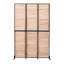 3 Panel Room Dividers And Folding Privacy Screen Natural Wooden Room Partitions 6Ft Wall Divider For Room Separation (Natural)