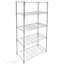 Étagère simple de luxe robuste à 5 tablettes avec roulettes et pieds réglables pour un rangement et une organisation polyvalents-347117733