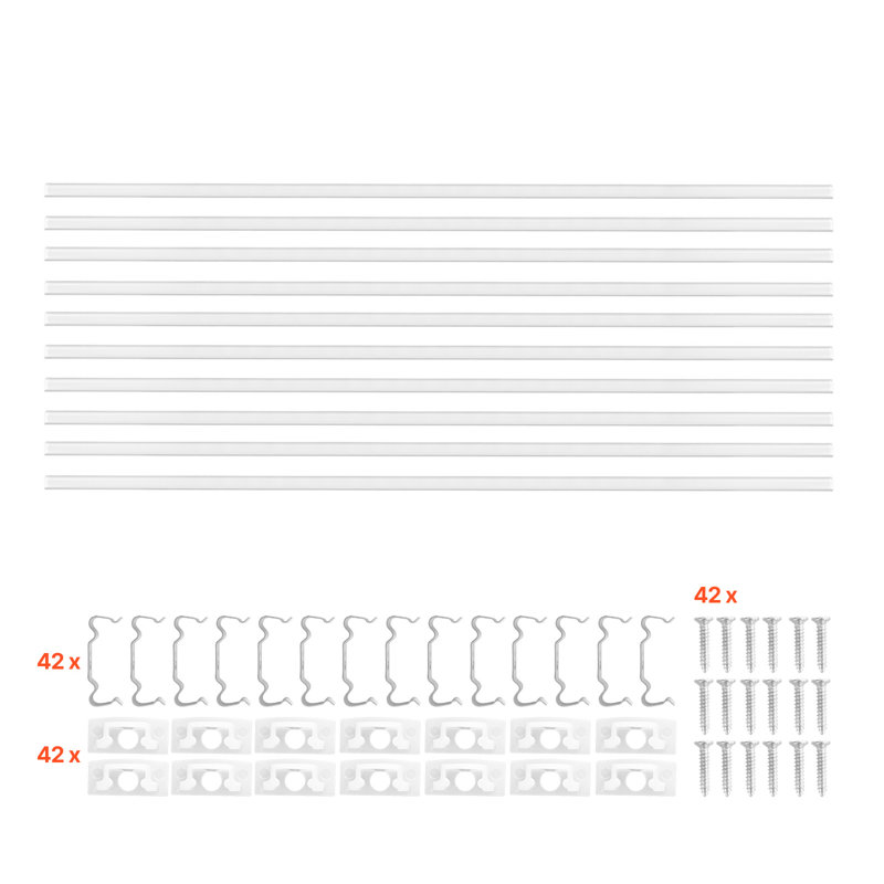 6.6 ft/2M V Shape LED Aluminum Channel, with Milky Cover, End Caps and Mounting Clips, Aluminum Profile for LED Strip Light Installations, Easy Installation, for Under Cabinet Counter