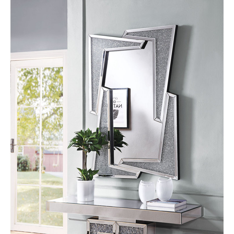 Mirrored Wooden Frame Accent Wall Decor