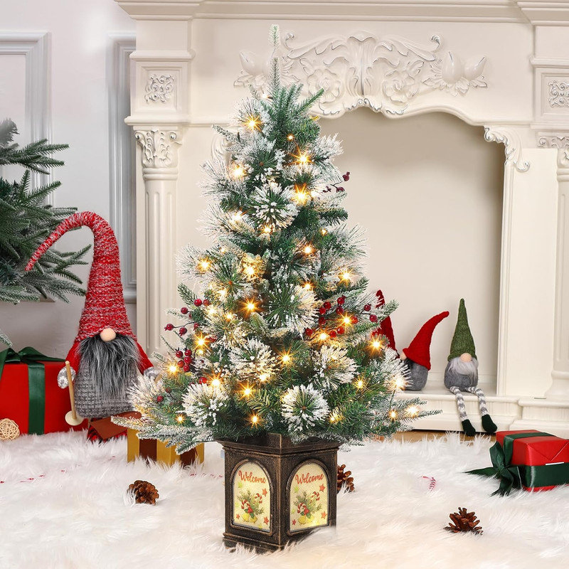 3' H Lighted Artificial Christmas Tree