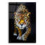  «Leopard» par Jennie Smallenbroek, art mural en verre acrylique, 24 po x 36 po