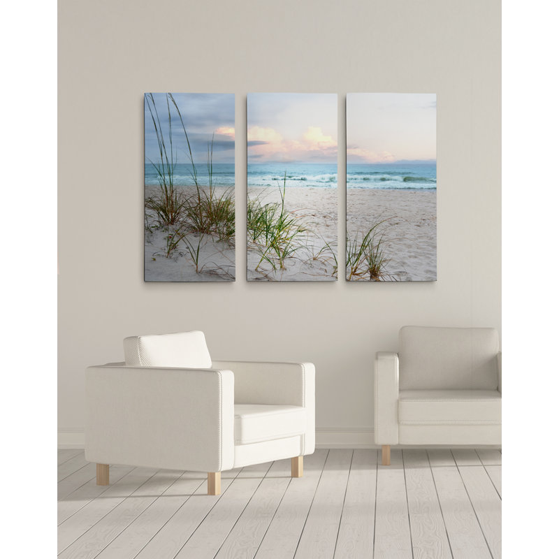 « beach bois flottant », photo multi-pièces de première qualité sur toile, H 40 po x l 60 po x P 1,5 po