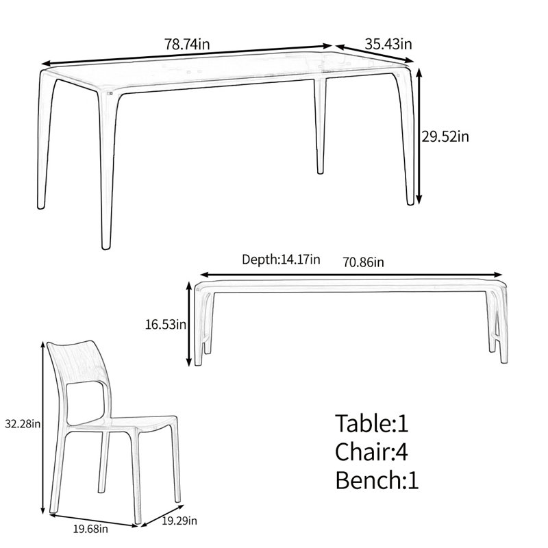 Black Walnut table set