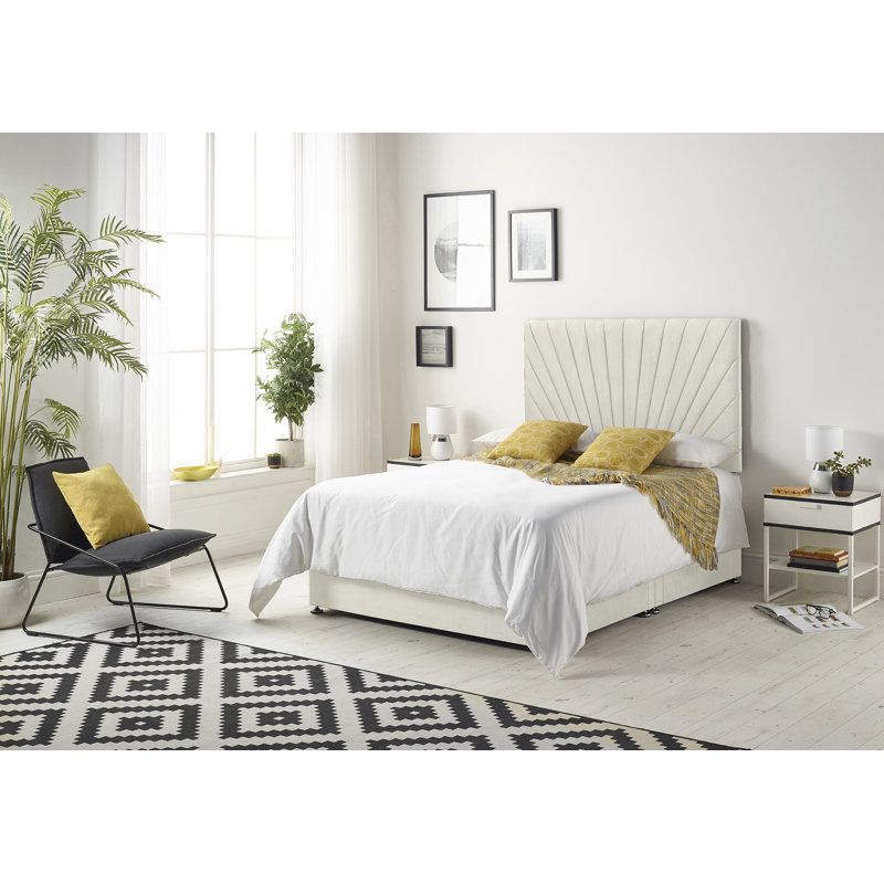 Scotland Coilsprung Divan Bed Set, Single (3'), Ivory, No Drawer