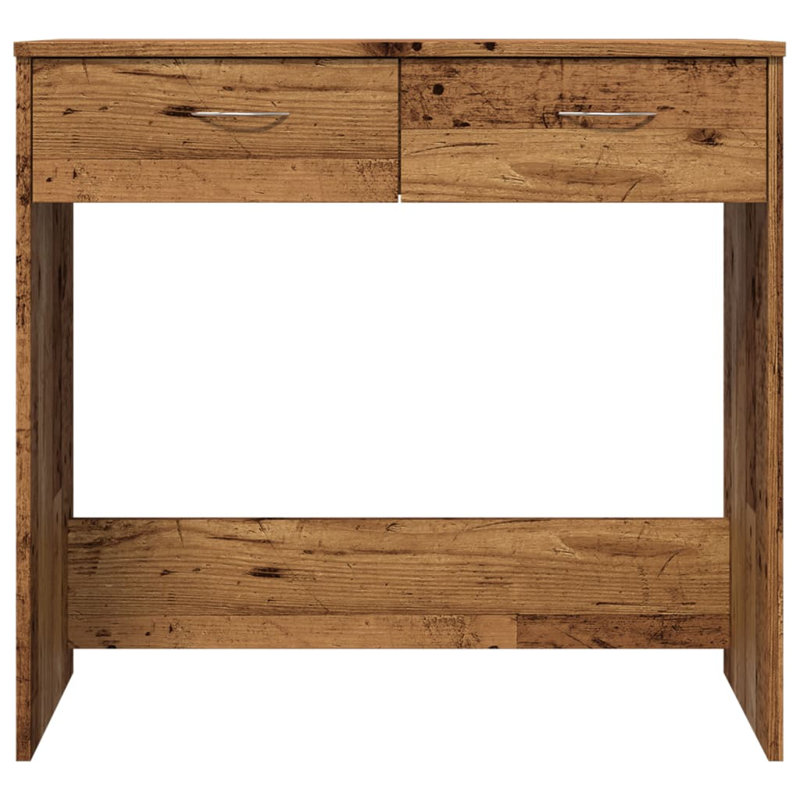 Alixandrea Desk Workstation Corner Office Table Computer Desk Engineered Wood, Old wood
