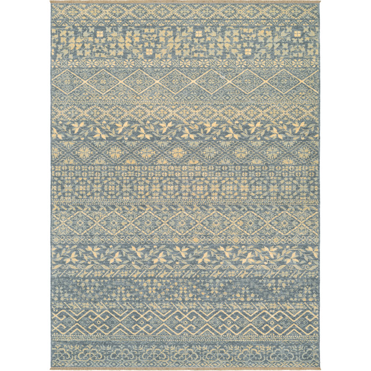 Tapis bleu/beige Nickalos