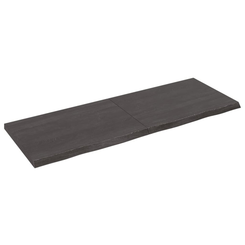 Tablette de rangement flottante vidaXL, Marron foncé, H 1,6 po x l 87 po x P 20 po