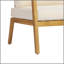 Fauteuil club d'extérieur en bois d'acacia avec dossier et coussins en osier PE - Fauteuil d'appoint moderne pour balcon, bord de piscine et véranda