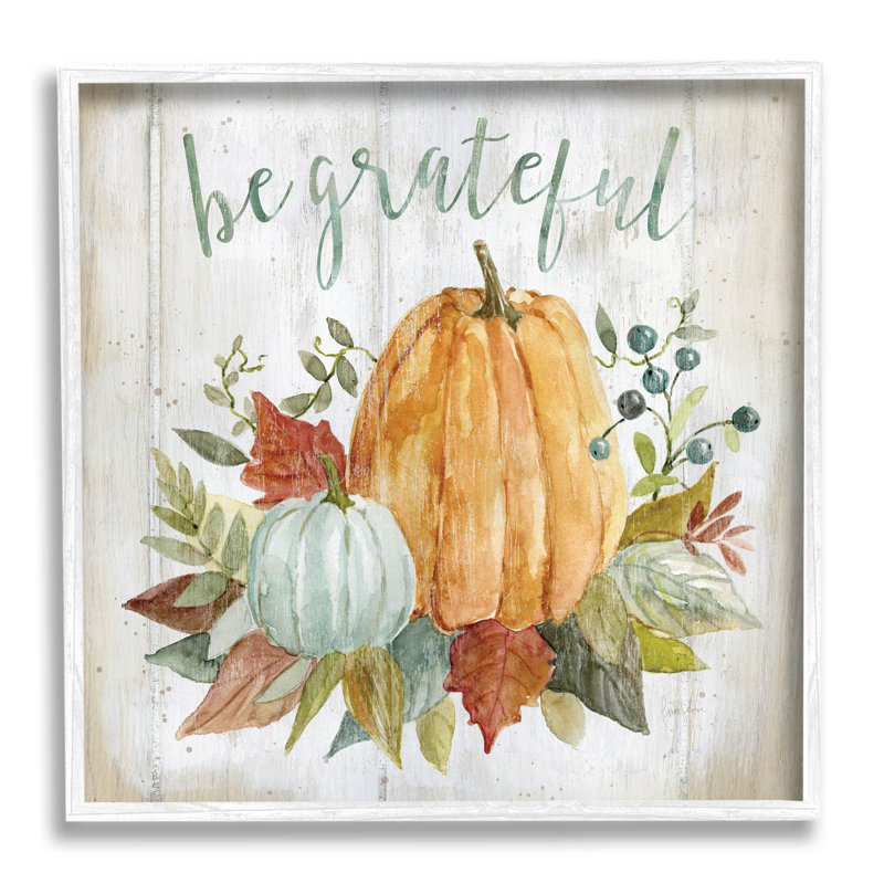 «Be Grateful Autumnal Botanicals», art numérique par Livi Finn, H 12 po x l 12 po x P 1,5 po