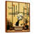 Toile avec cadre flottant brun