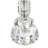Karat 25.5" Contemporary Crystal Table Lamp in Clear K9 Crystal and Chrome with White Linen Softback Shade from Grandview Gallery by LumiSource - Set of 2