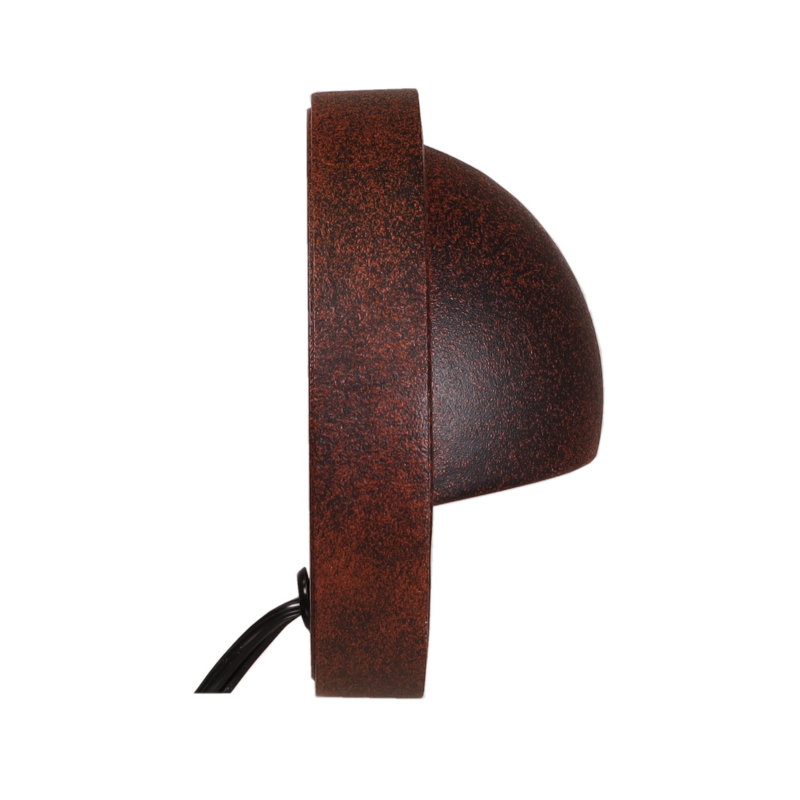 Rust Aluminum Low Voltage Outdoor Pathway Light with Frosted Glass Lens