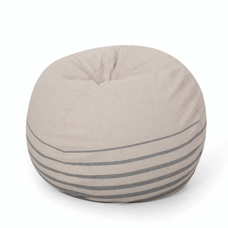Fauteuil à billes et méridienne en tissu, Tissu ivoire / gris