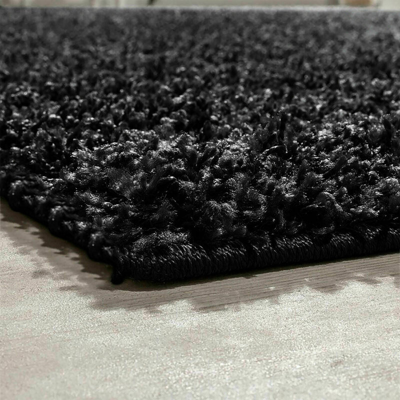 Faruq Solid Colour Shag Area Rug, Rectangle 200 x 290cm