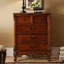 American Country Style Birch Wood Carved Accent Chest