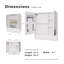 Grande armoire à pharmacie blanche en aluminium et en plastique avec lumière blanche unicolore