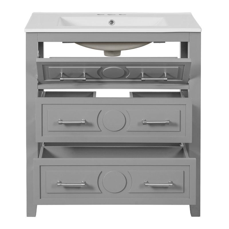 Meuble-lavabo 30 po avec lavabo en céramique