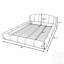 Élégante base de lit tapissier en chenille élégante, tête de lit épaisse incurvée, pied de lit enveloppé, profil bas, pas de sommier tapissier, assemblage facile-1055085208-1055085209