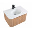 Meuble-lavabo mural avec lavabo courbé, pré-assemblé-1837622248