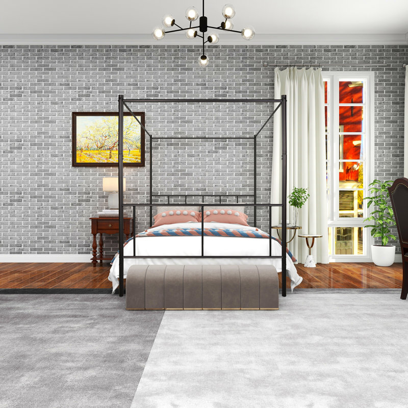 Metal Canopy Bed, Queen