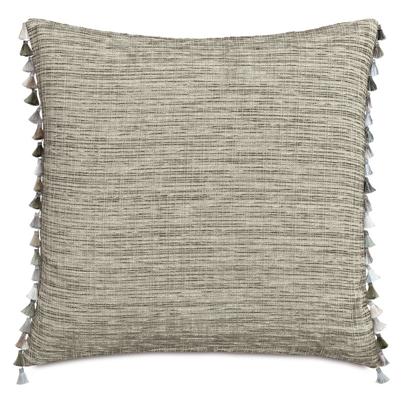 Coussin Rosecliff, Carré 20 po, Rayure taupe
