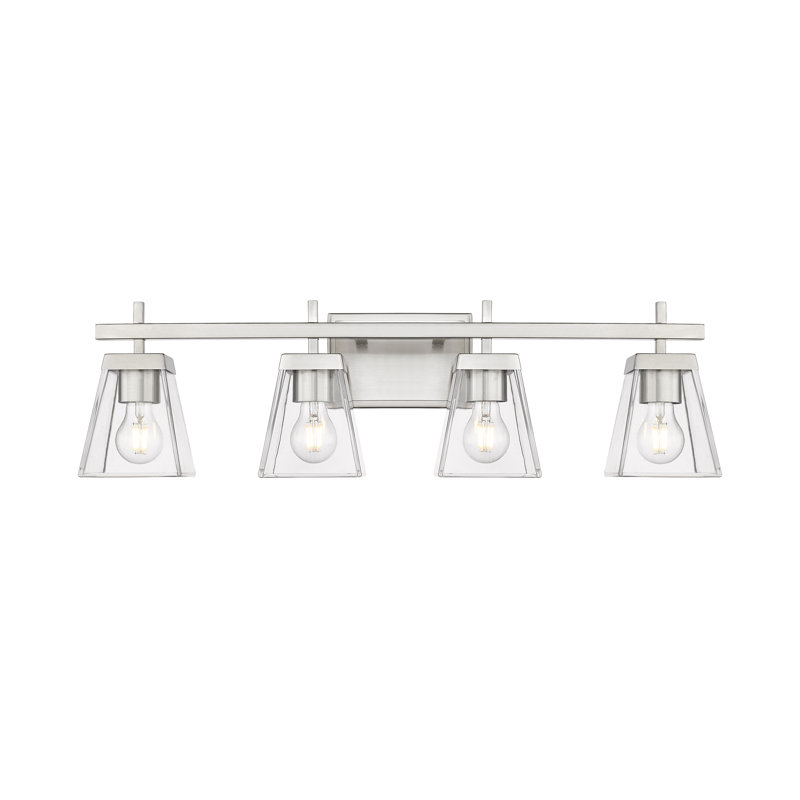 4 - Light Dimmable Vanity Light, Brushed Nickel
