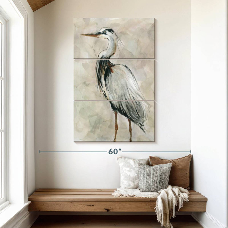 Brampt Crane At Dusk II, 50" H x 32" W