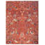 Modern Burnt-Orange Bird Design Machine Washable Rug with Built-in Padding & Non-Slip Backing-1147206783