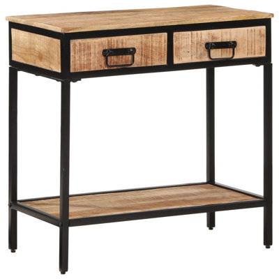 70cm Solid Wood Top Console Table