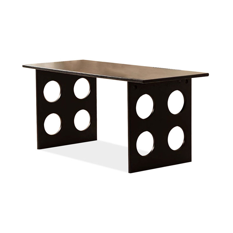 Bureaux rectangulaires noirs en bois massif, H 29,53 po x l 62,99 po x P 27,56 po