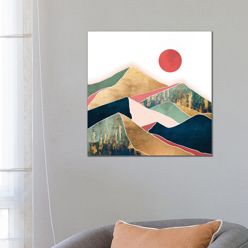 Printemps crépuscule - impression d'art graphique, Toile tendue, Aucun mat, H 26 po x l 26 po x P 1,5 po