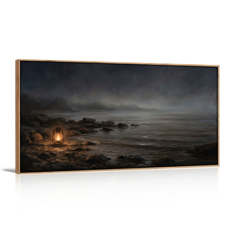 Ensemble de 1 tableau sur toile Lantern Shore, L 58 po x H 28 po, Naturel