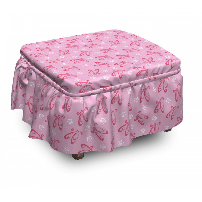Housse pour repose-pieds pointe chaussures avec fleurs