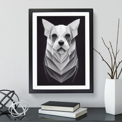 Symmetrical Dog Abstract - Wall Art