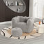 Pouf carré moelleux avec repose-pieds et mousse haute résilience pour jouer, lire et regarder la télévision-134768663